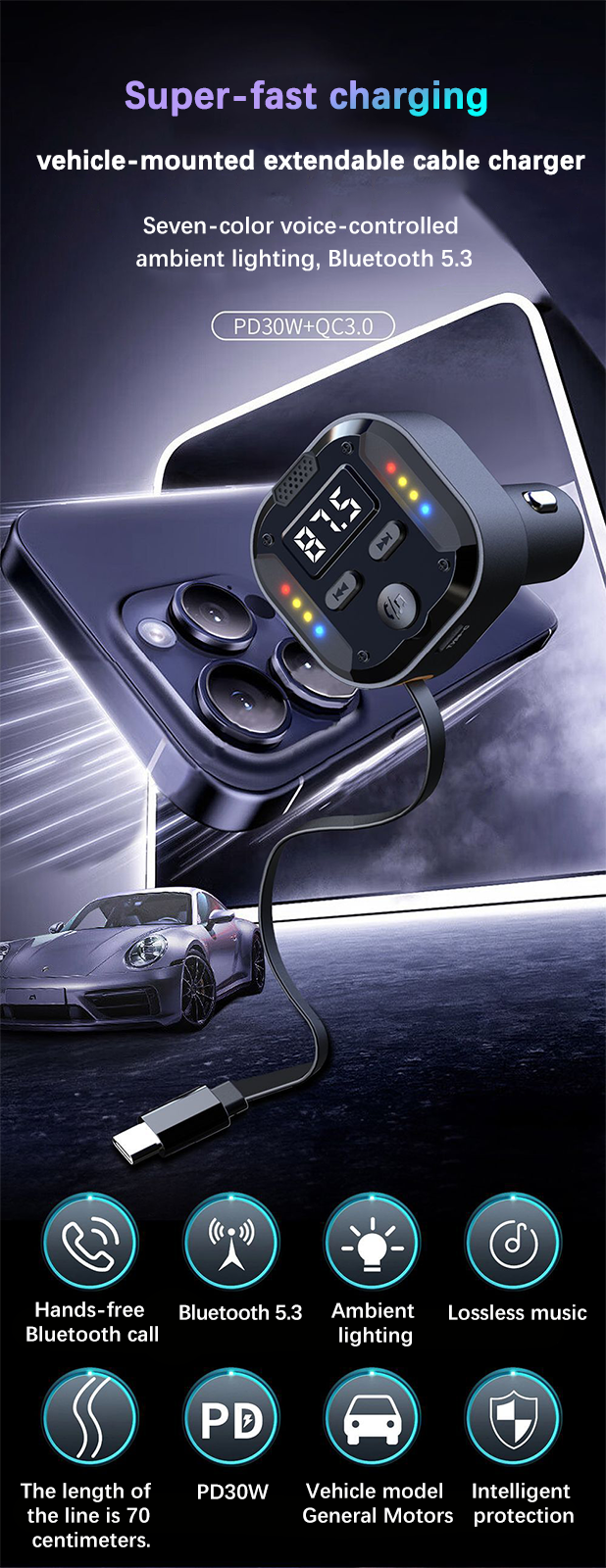 š„Final 3 Hours: 60% OFF Skavix⢠Retractable car charger