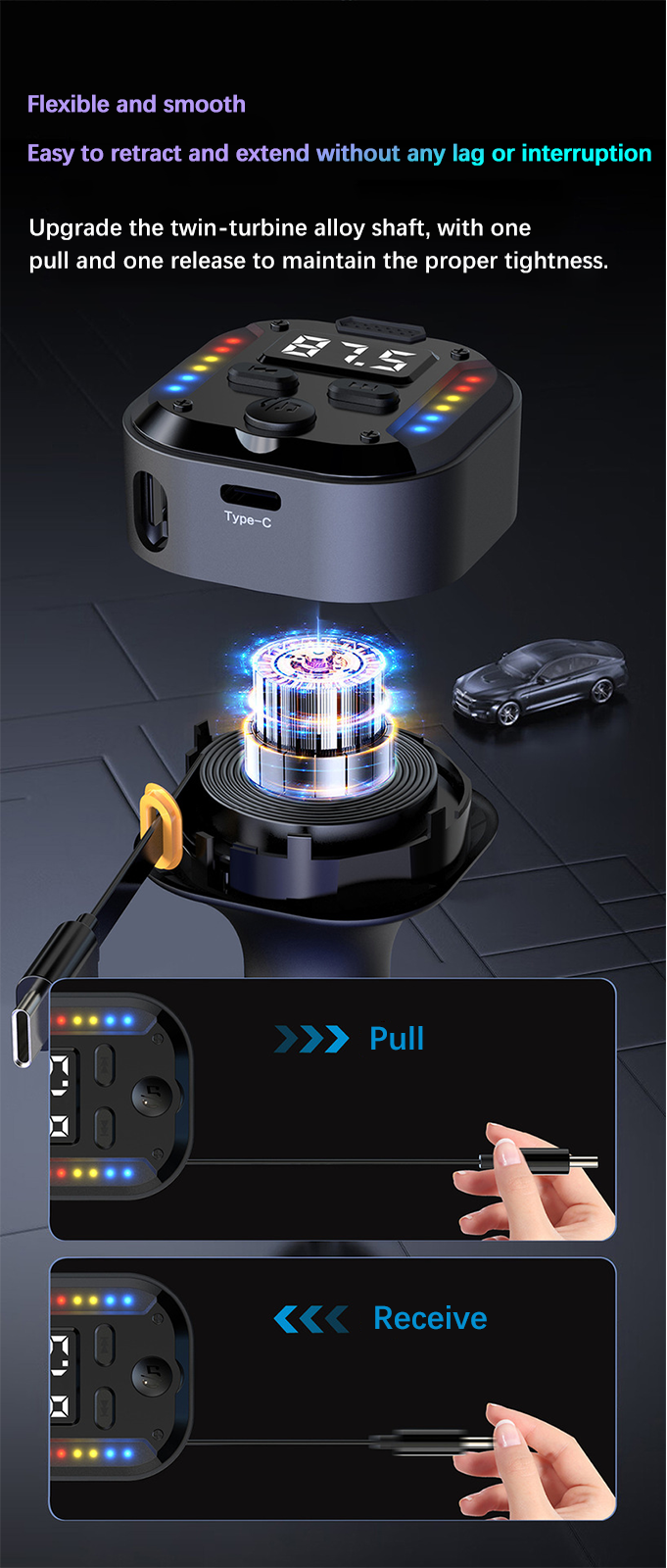 š„Final 3 Hours: 60% OFF Skavix⢠Retractable car charger