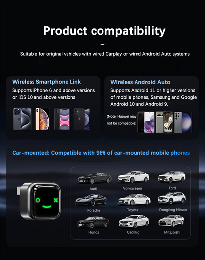 ✨Final 3 Hours: 50% OFF 💥 Android and iOS wired to wireless screen projection, Smartphone Link adapter