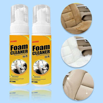 🔥BUY 1 GET 1 FREE⏰Multifunctional foam cleaner, car interior cleaning products, stain remover, genuine leather seat and steering wheel cleaner.