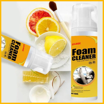 🔥BUY 1 GET 1 FREE⏰Multifunctional foam cleaner, car interior cleaning products, stain remover, genuine leather seat and steering wheel cleaner.